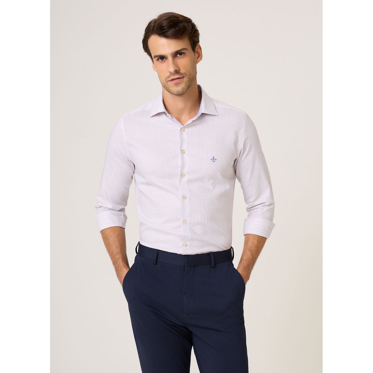 Camisa Milano Fit Maquinetada Masculina Dudalina