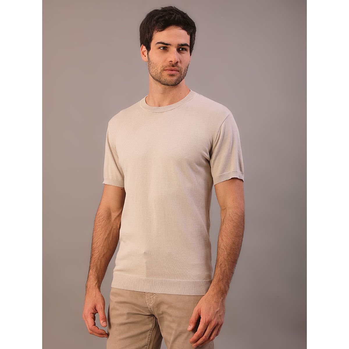 Camiseta Manga Curta Masculino Tricô Calvin Klein