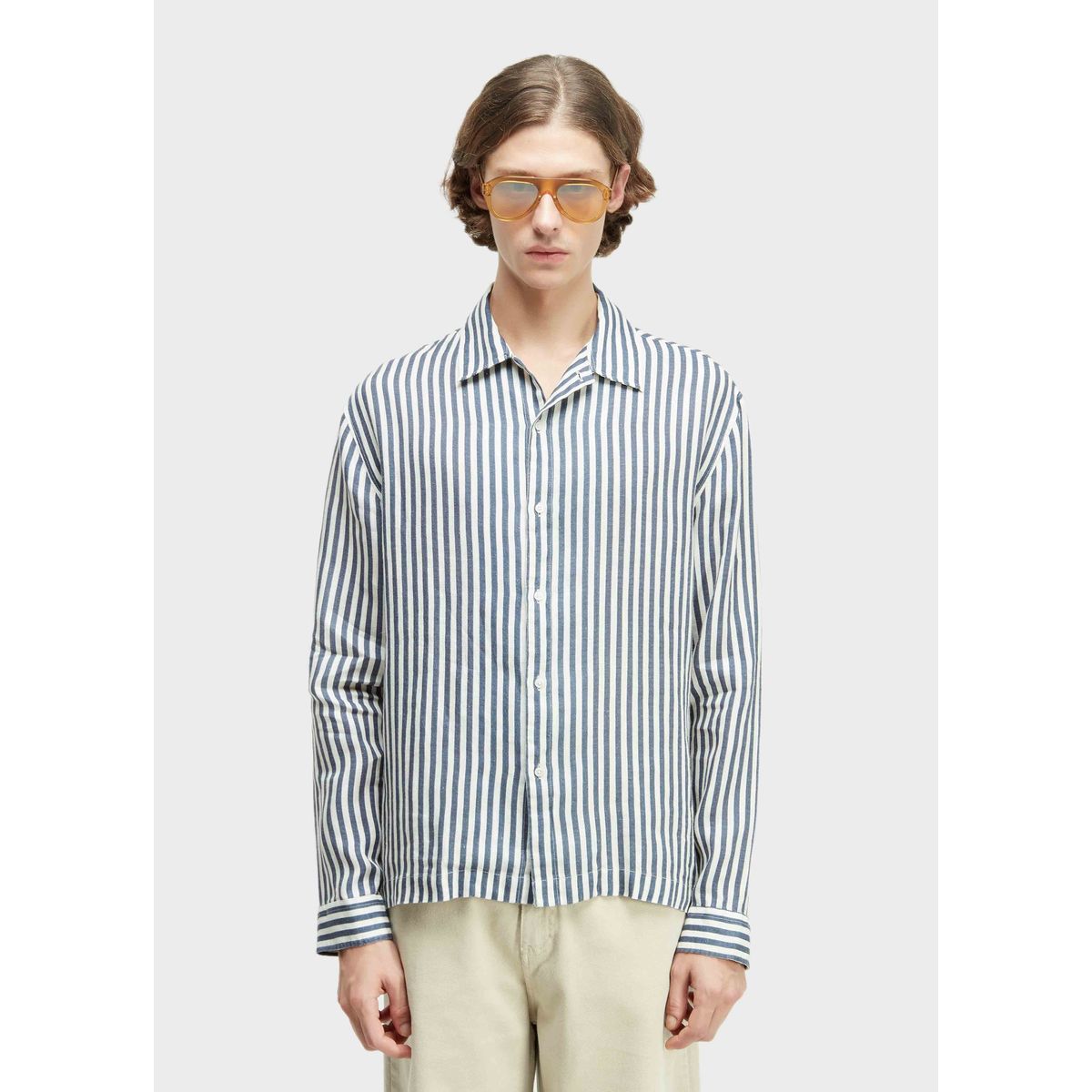 Camisa Over Navy Stripes Osklen