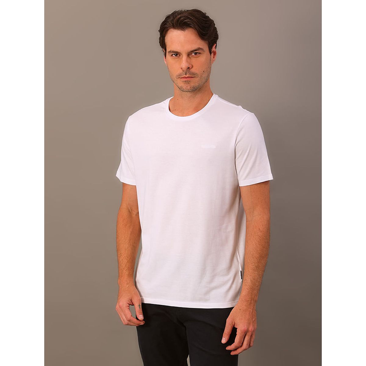 Camiseta Masculina Gola Careca Solid Liquid Calvin Klein