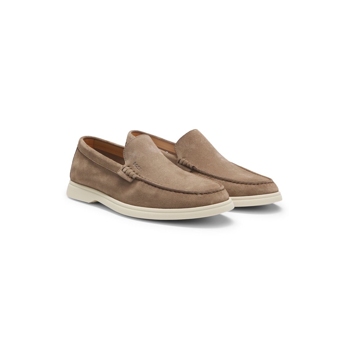 Loafers em Camurça com Logo em Relevo BOSS