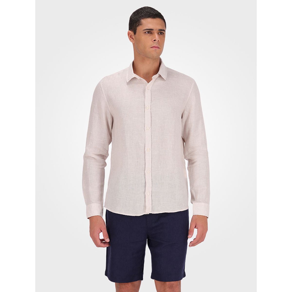 Camisa Masculina Linen Calvin Klein