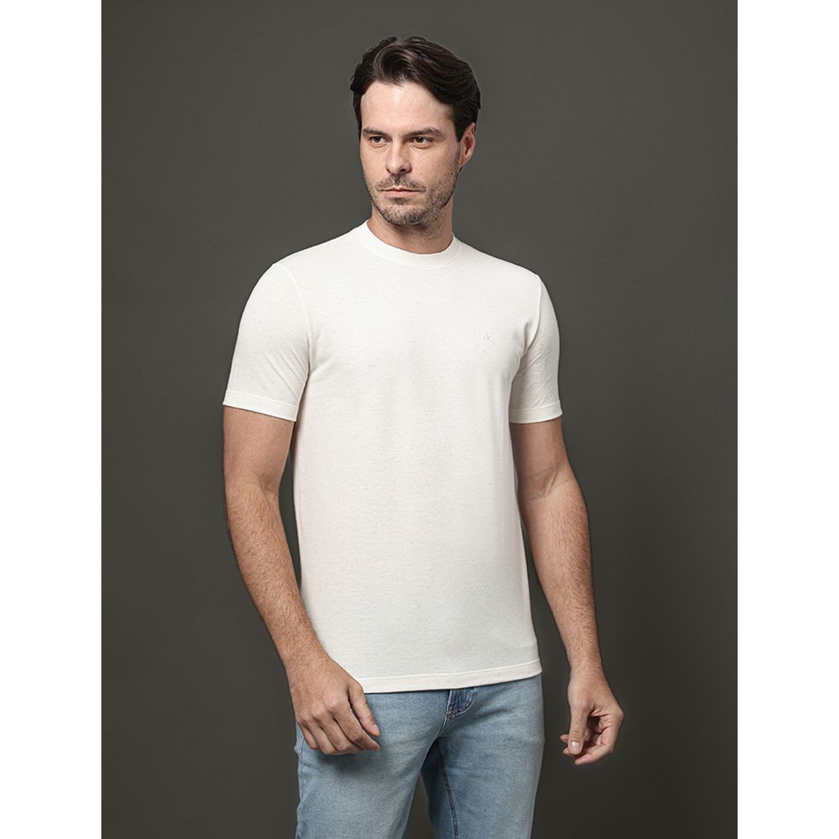 Camiseta Masculina Piquet Linho Calvin Klein