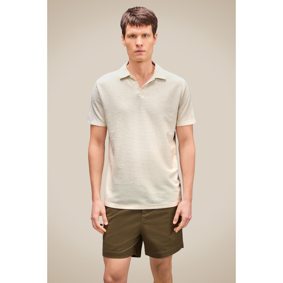 Polo Bata Listrado Oliveiras Reserva