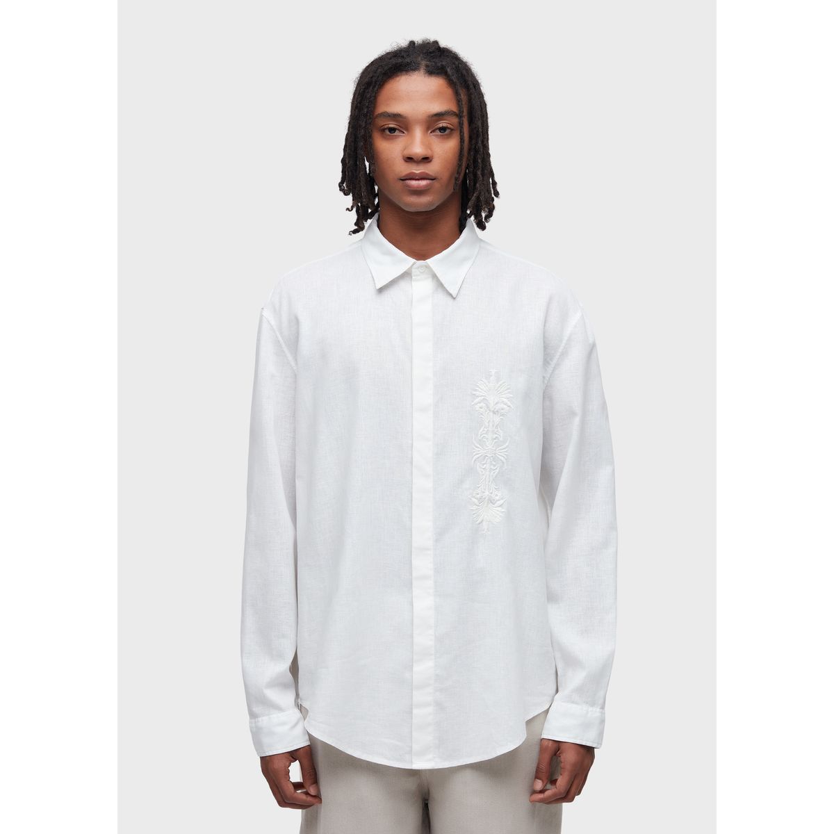 Camisa Linen Arabesco Palmeira Manga Longa Osklen