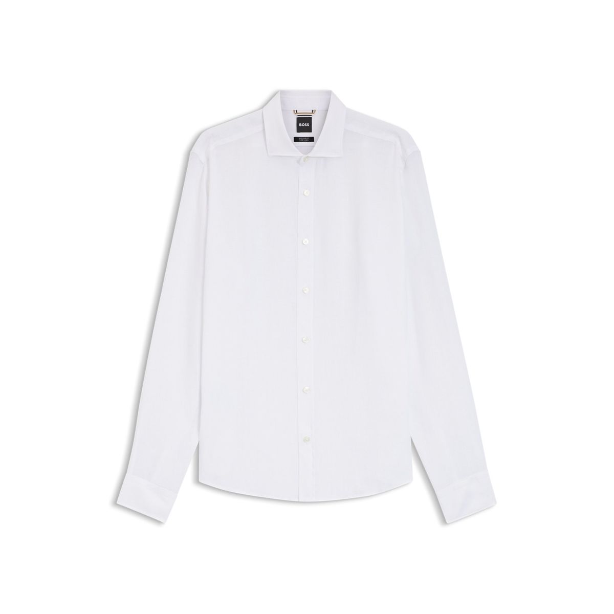 Camisa Regular Fit em Linho Lavado BOSS