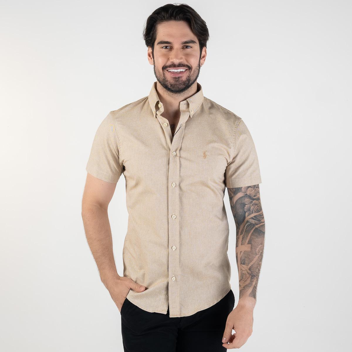 Camisa Oxford Manga Curta Polo Ralph Lauren