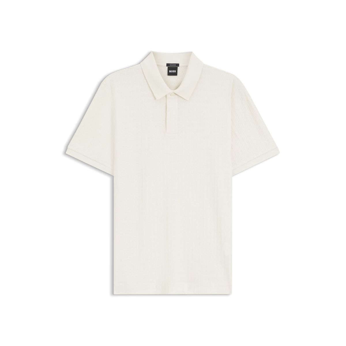 Polo de Algodão com Jacquard Geométrico BOSS
