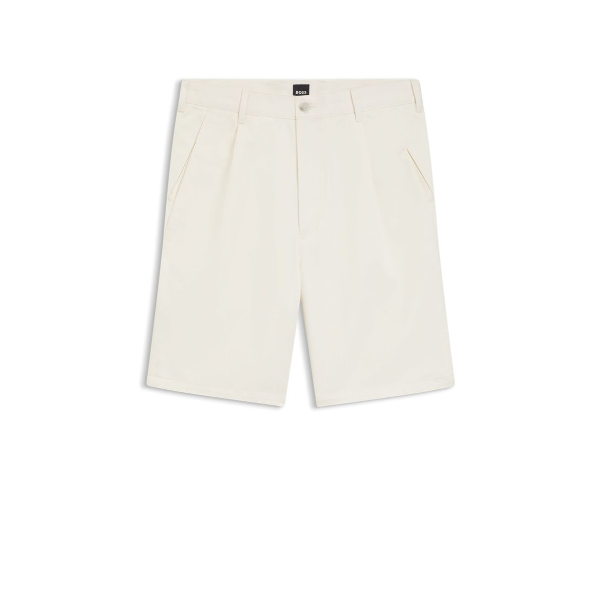 Shorts de Ajuste Descontraído em Sarja de Algodão BOSS