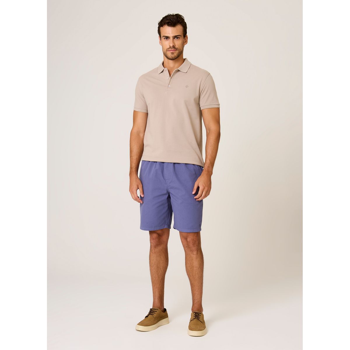 Bermuda Right Fit Elástico Masculina Dudalina
