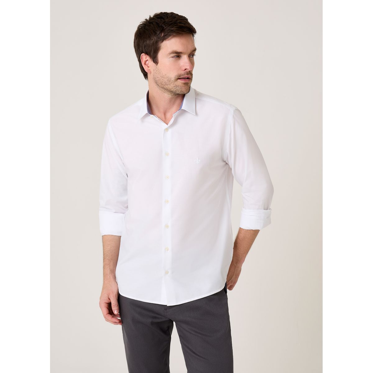Camisa Slim Fit Tricoline Lisa Masculina Dudalina