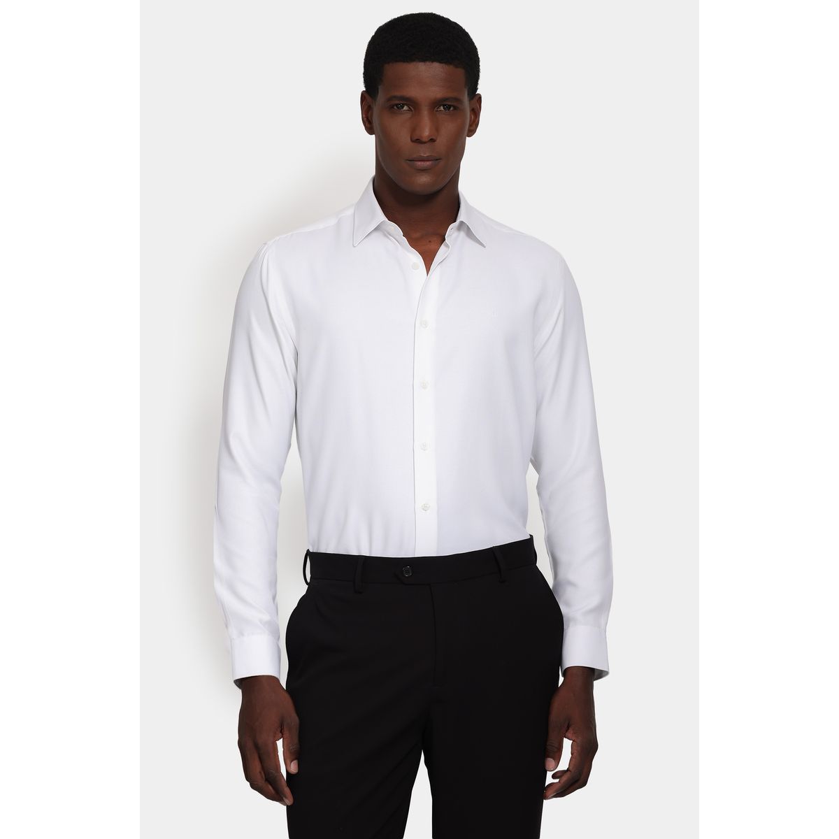 Camisa Manga Longa Slim Tricoline Mix Maquinetado Aramis