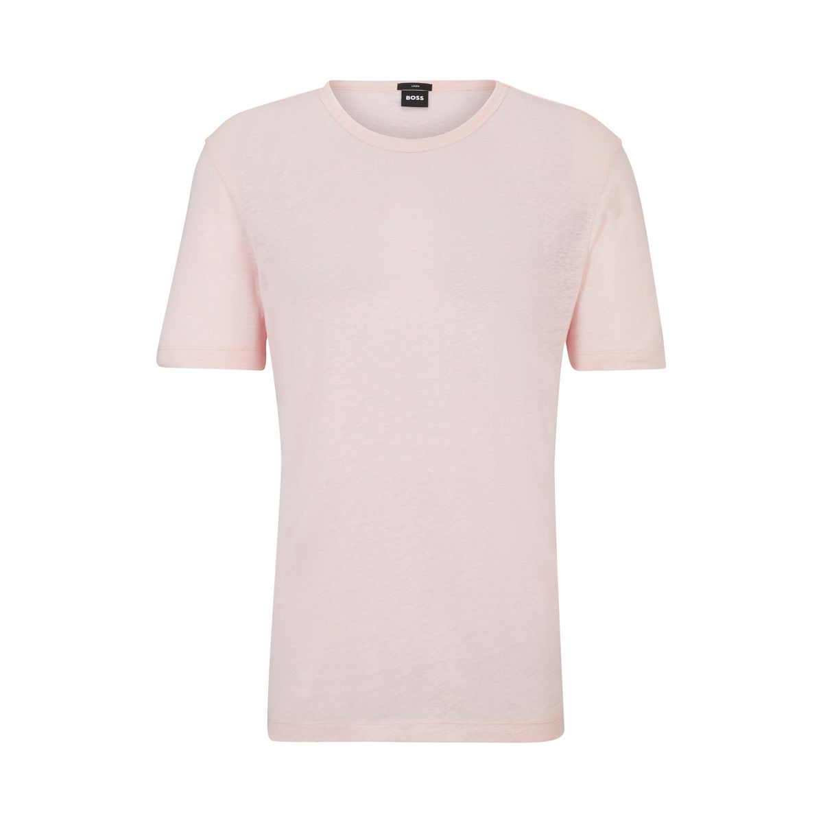 Camiseta de Corte Regular em Linho BOSS