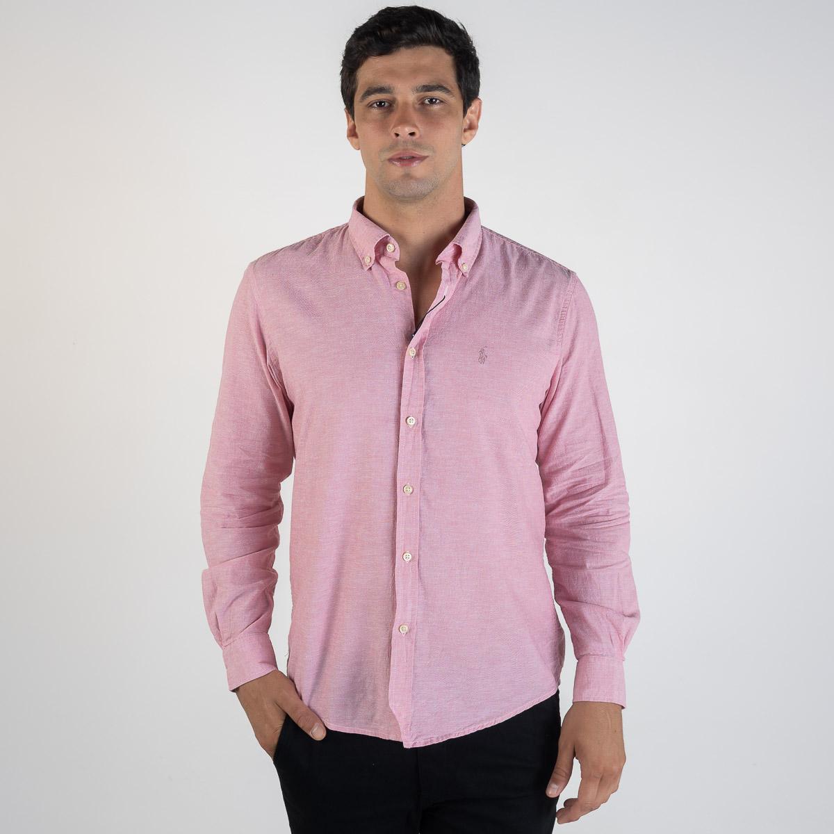 Camisa de Linho Custom Fit Polo Ralph Lauren