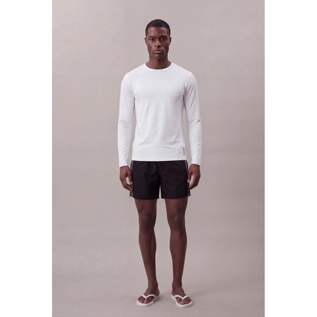 Camiseta Manga Longa Swimwear Masculino UV Calvin Klein