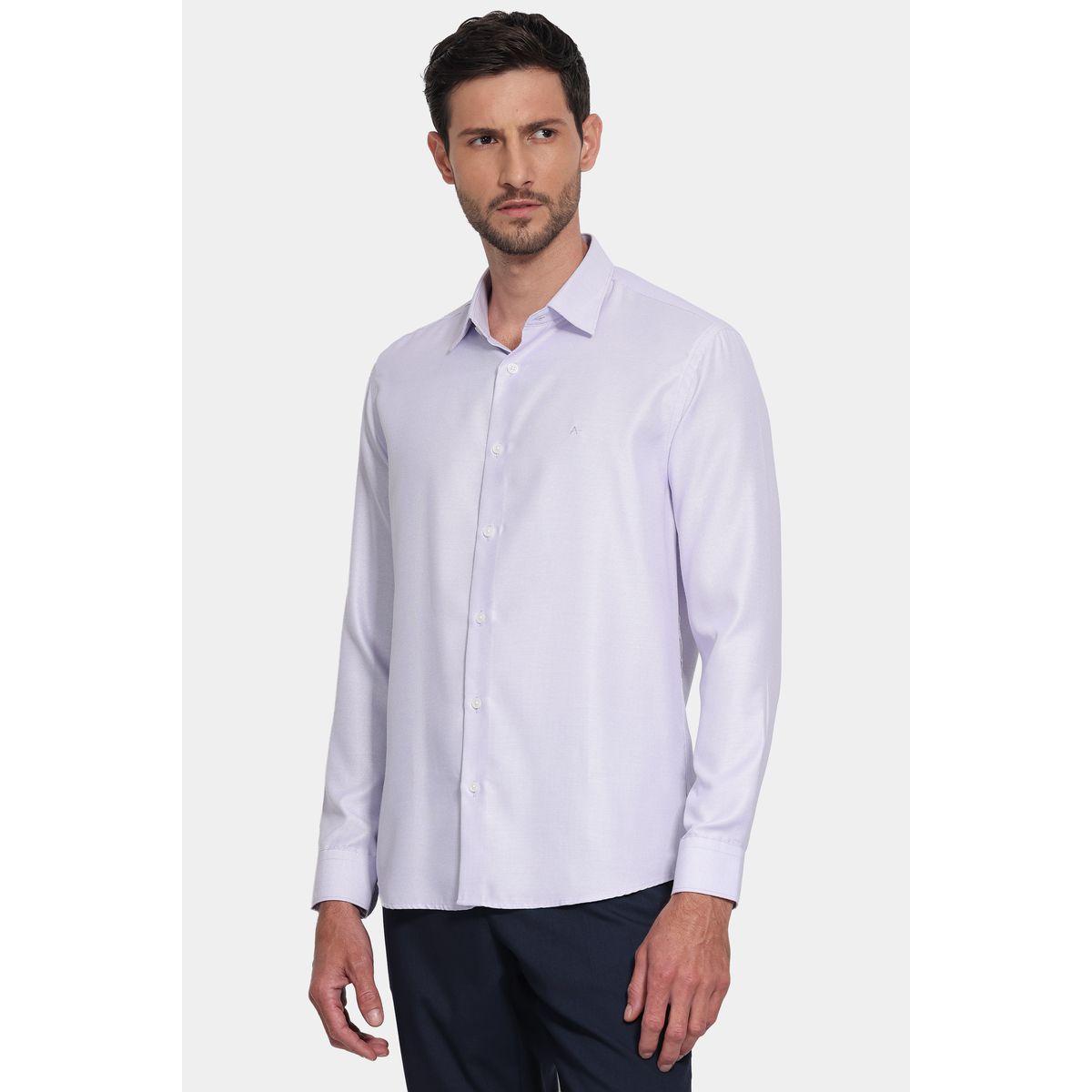 Camisa Manga Longa Slim Tricoline Mix Maquinetado Aramis