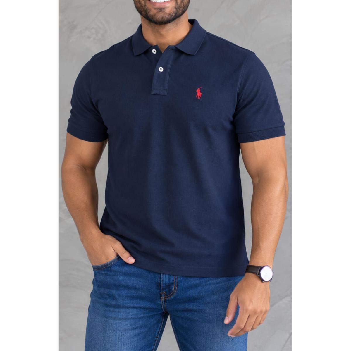 Camisa Polo Custom Fit Masculina Polo Ralph Lauren