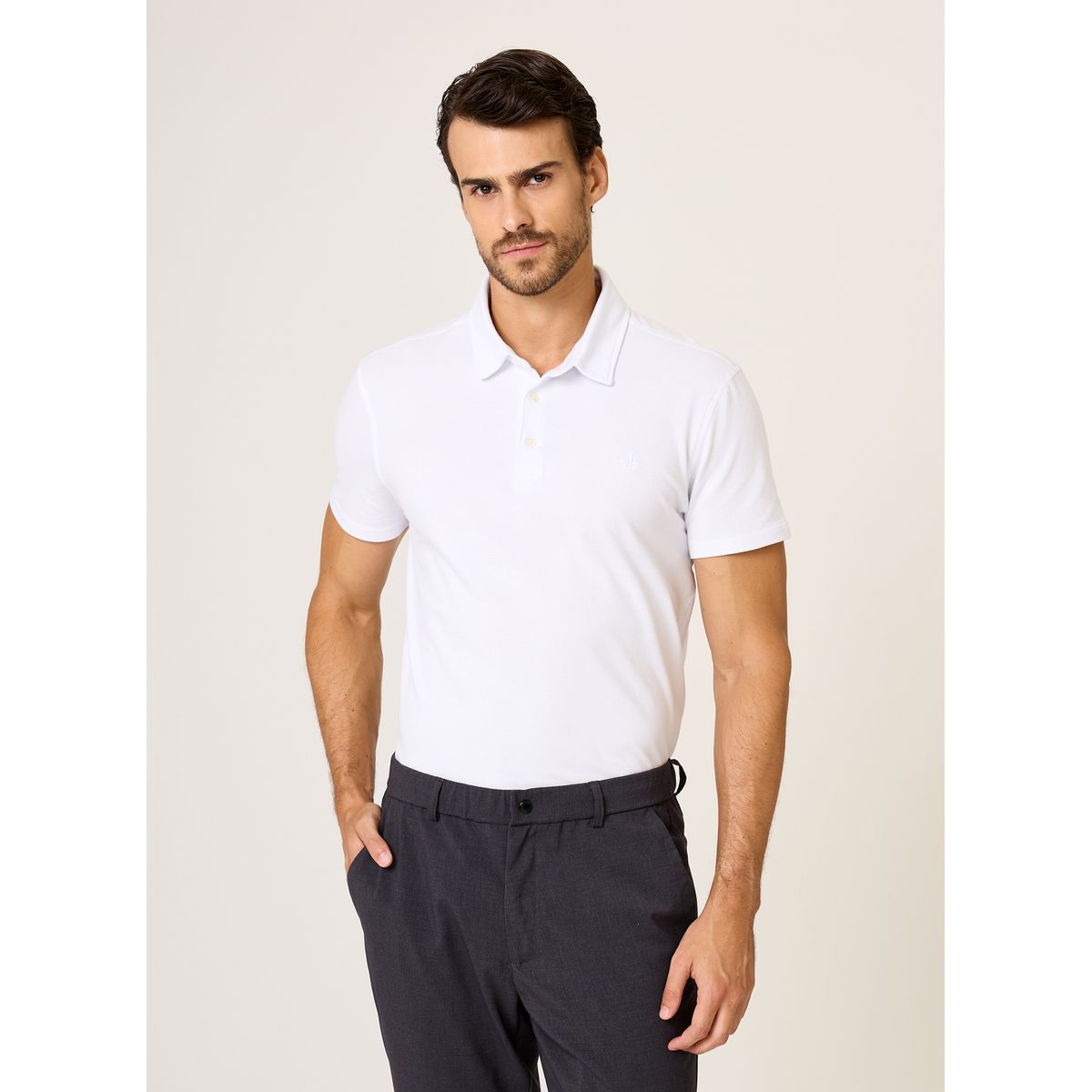 Polo Piquet Flex Clássica Masculina Dudalina