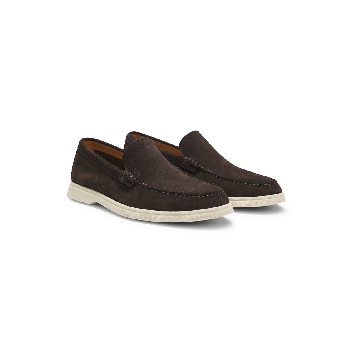 Loafers em Camurça com Logo em Relevo BOSS