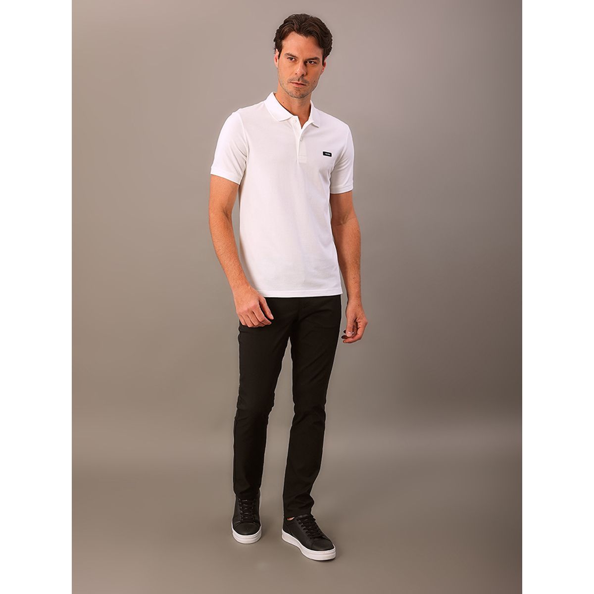 Polo Masculina Slim Piquet Calvin Klein