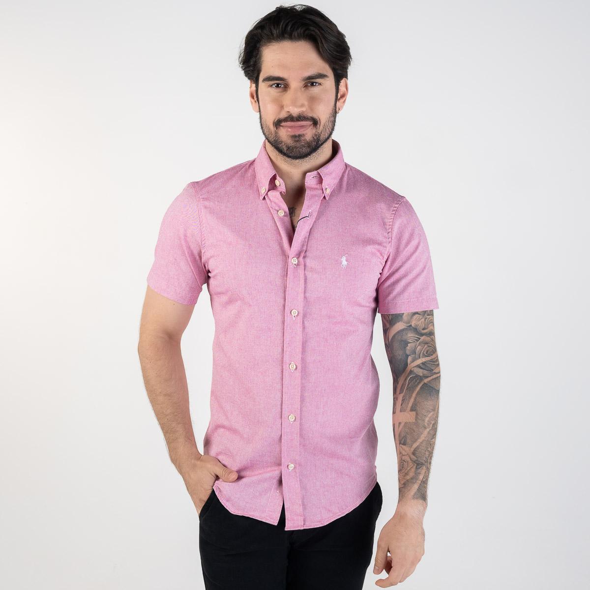 Camisa Oxford Manga Curta Polo Ralph Lauren