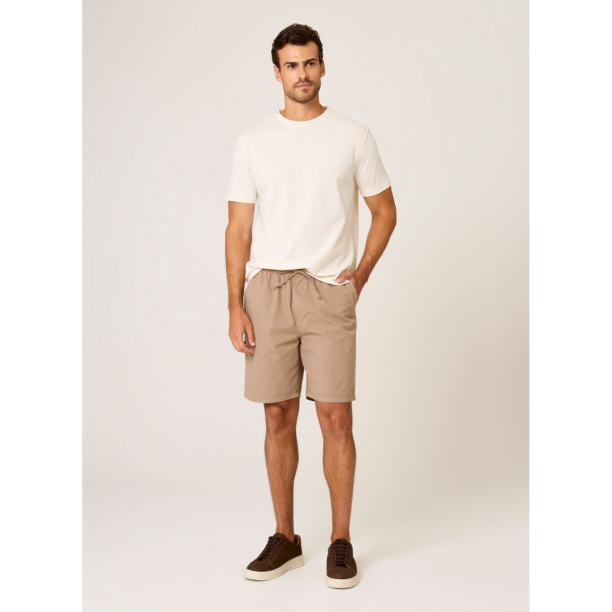 Bermuda Right Fit Elástico Masculina Dudalina
